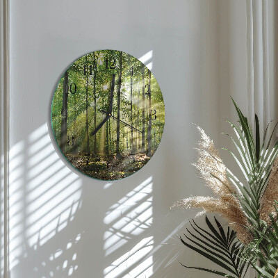 Round wall clock Forest Nature