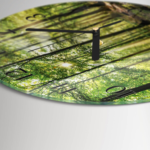 Round wall clock Forest Nature