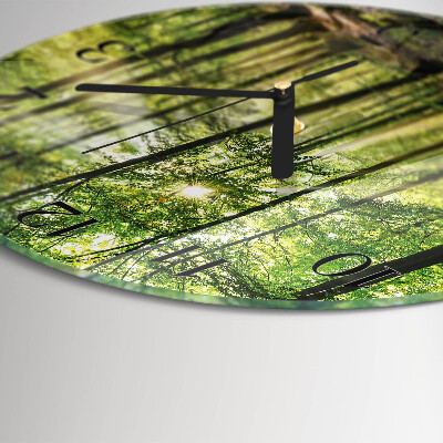 Round wall clock Forest Nature