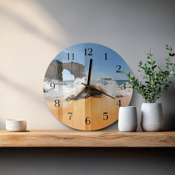 Round wall clock Beach