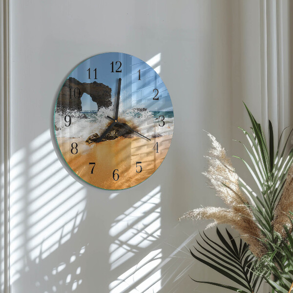 Round wall clock Beach