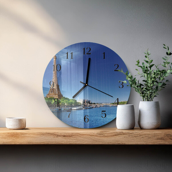 Round wall clock The Sky of Paris