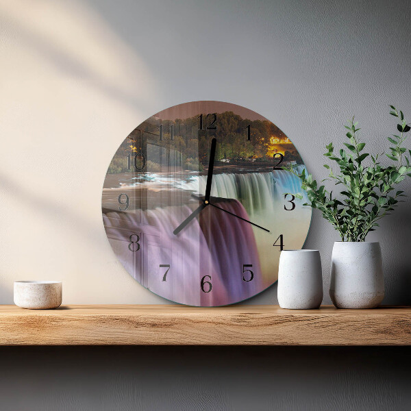 Round wall clock Waterfall