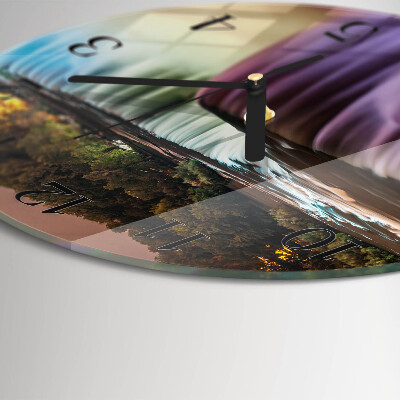 Round wall clock Waterfall