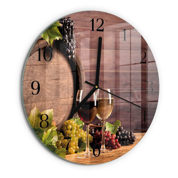 Round wall clock Grapes