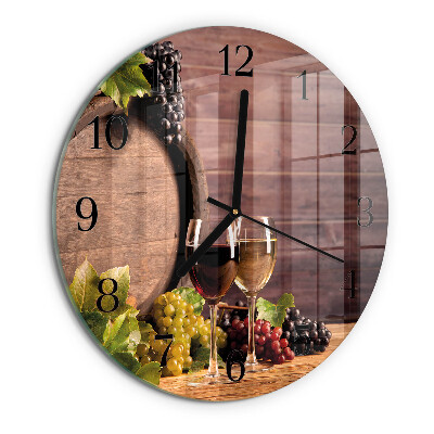 Round wall clock Grapes
