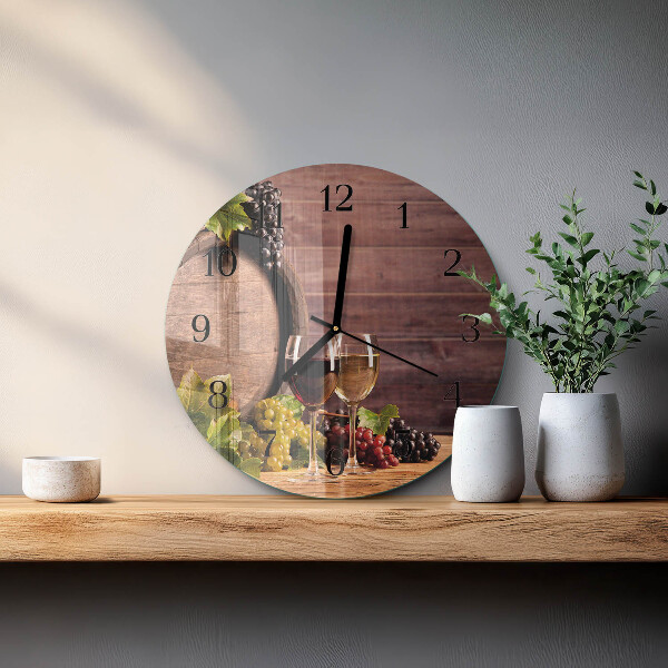 Round wall clock Grapes