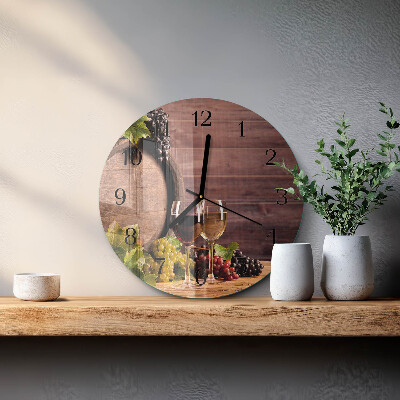 Round wall clock Grapes