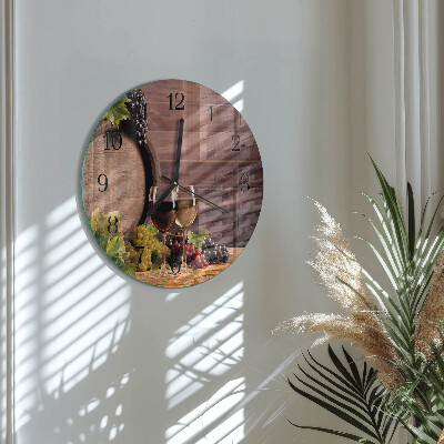 Round wall clock Grapes