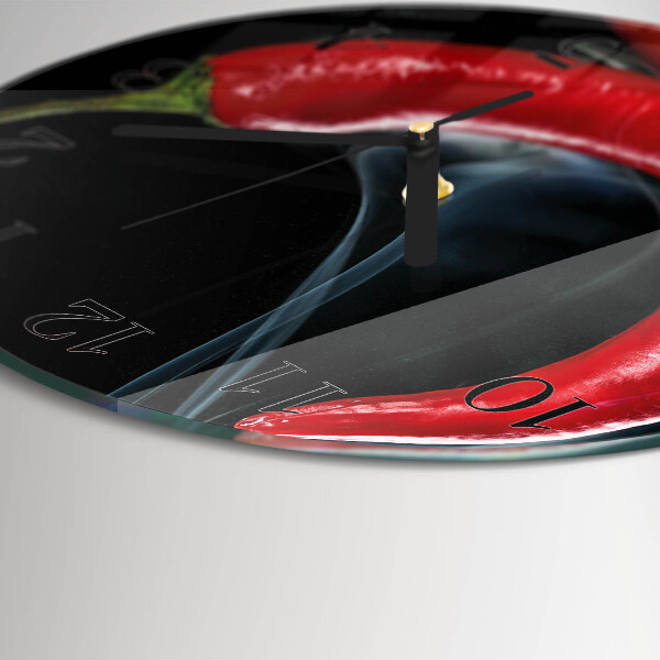 Round wall clock Chili pepper