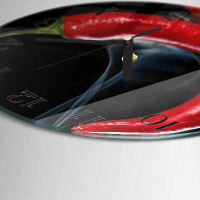 Round wall clock Chili pepper