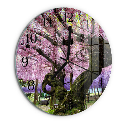 Round wall clock Trees