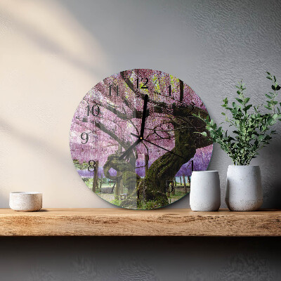 Round wall clock Trees