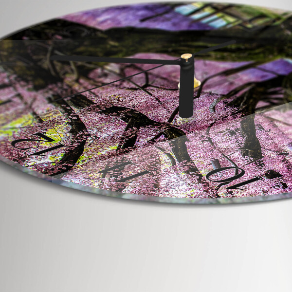Round wall clock Trees