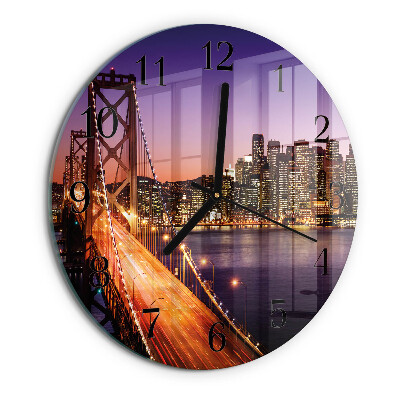 Round wall clock City of Bridges