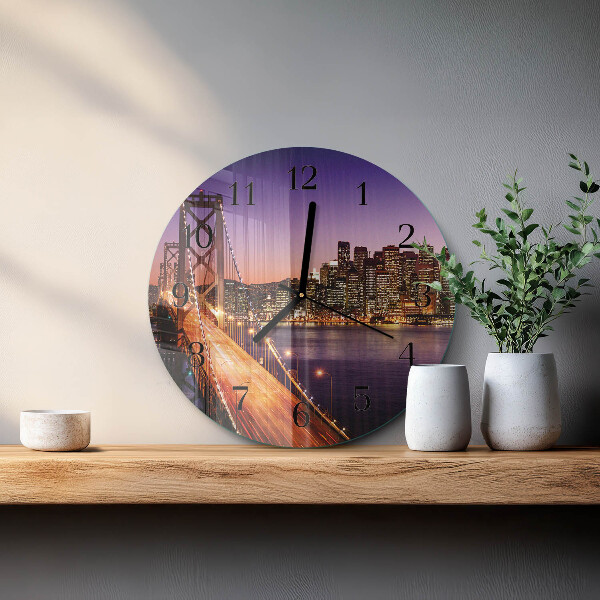 Round wall clock City of Bridges
