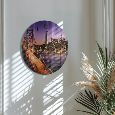 Round wall clock City of Bridges