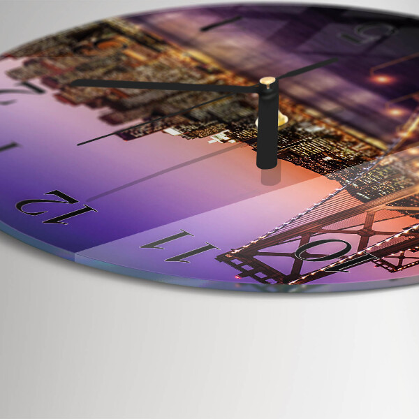 Round wall clock City of Bridges
