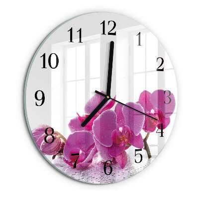 Round wall clock Orchid