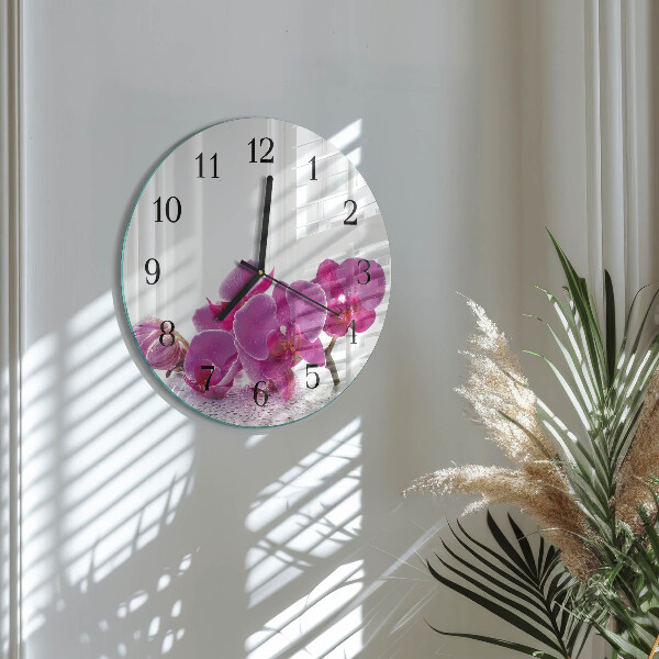 Round wall clock Orchid