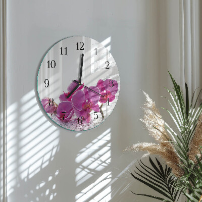 Round wall clock Orchid