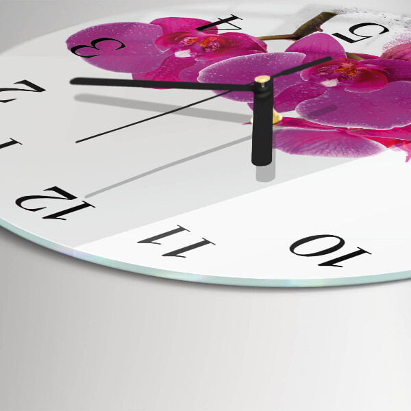 Round wall clock Orchid