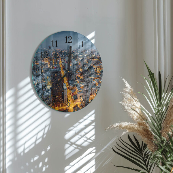 Round wall clock Night on the Town