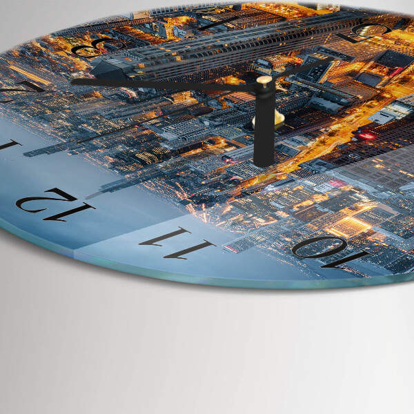 Round wall clock Night on the Town