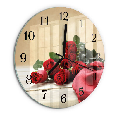 Round wall clock Roses