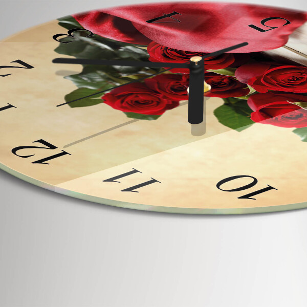 Round wall clock Roses