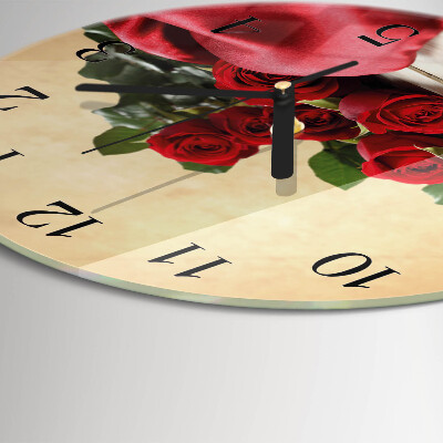 Round wall clock Roses