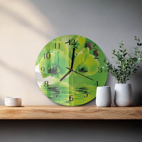 Round wall clock Orchid