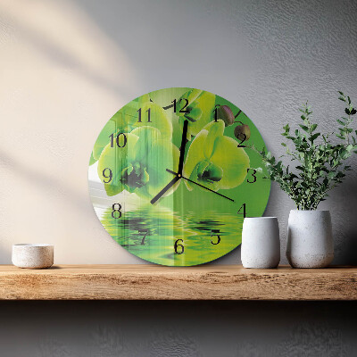 Round wall clock Orchid