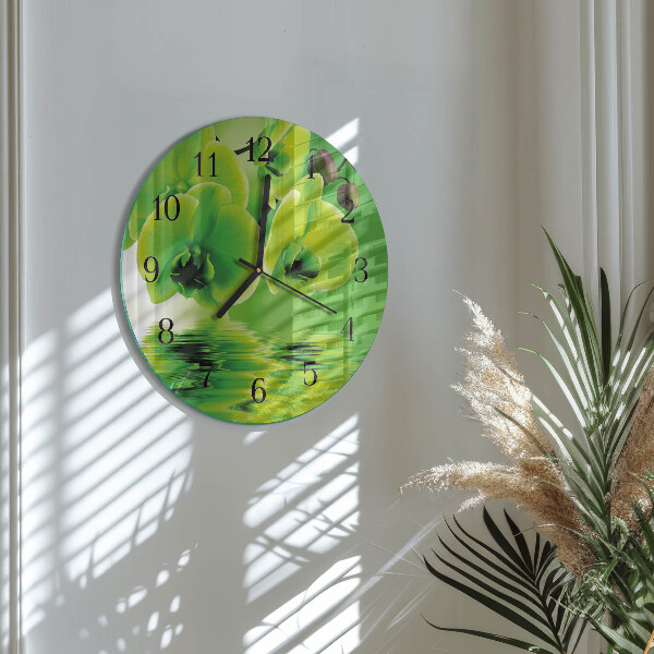 Round wall clock Orchid
