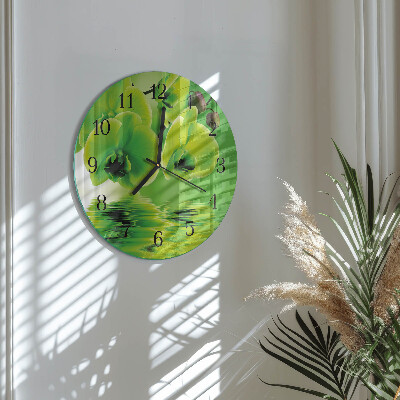 Round wall clock Orchid