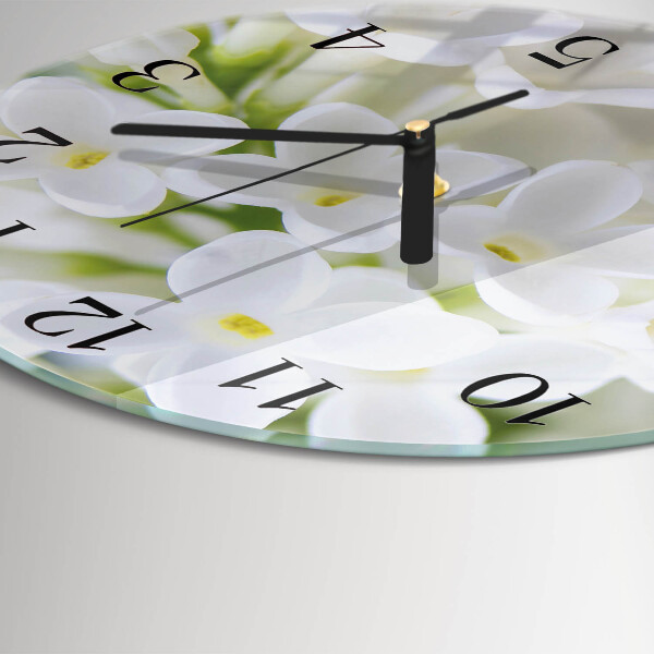 Round wall clock Flowers