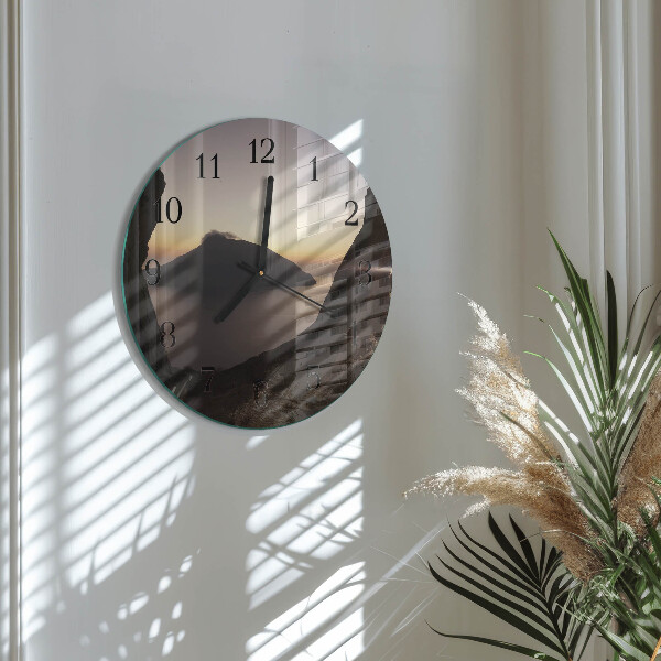 Round wall clock Ocean Mountain