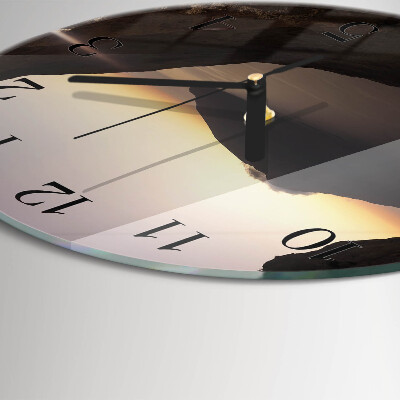 Round wall clock Ocean Mountain