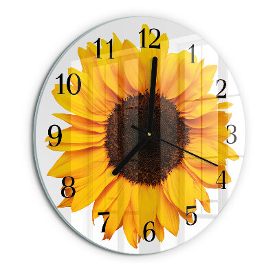Round wall clock Sunflower