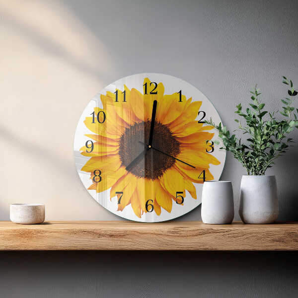 Round wall clock Sunflower