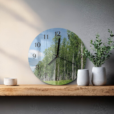 Round wall clock Birches