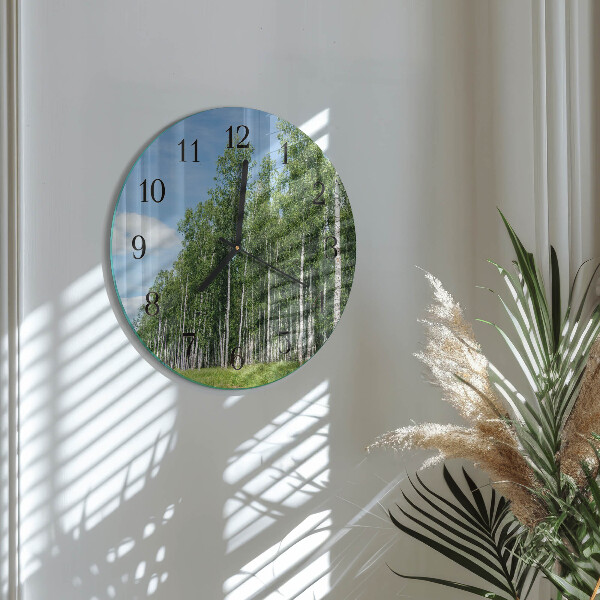 Round wall clock Birches