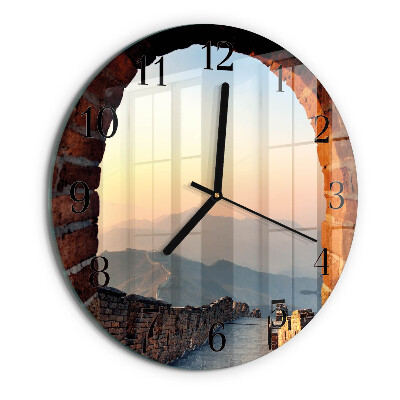 Round wall clock Great Wall of China