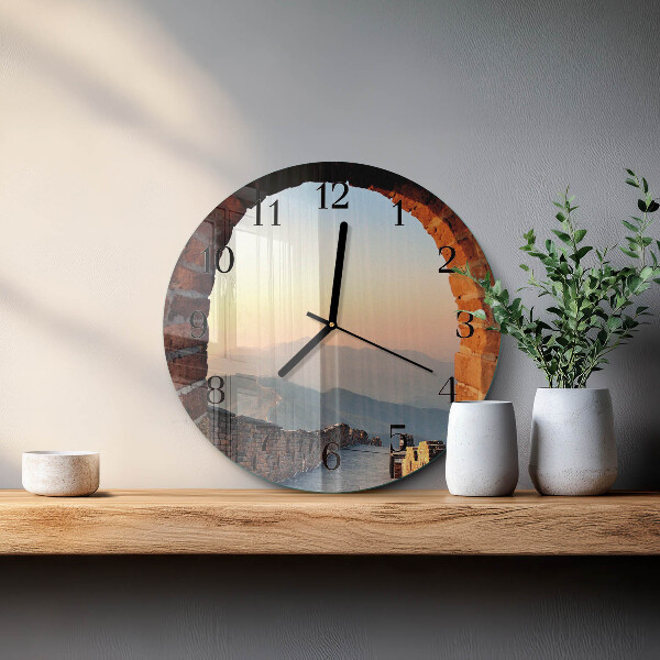 Round wall clock Great Wall of China