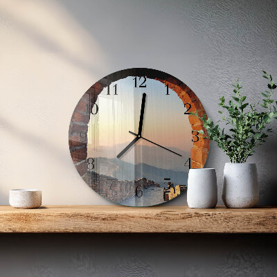 Round wall clock Great Wall of China