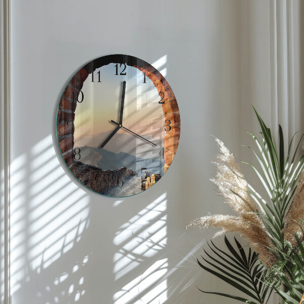 Round wall clock Great Wall of China