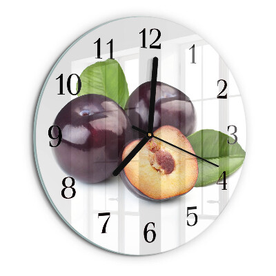 Round wall clock Plums