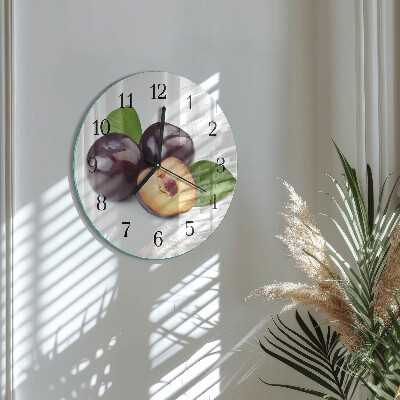 Round wall clock Plums