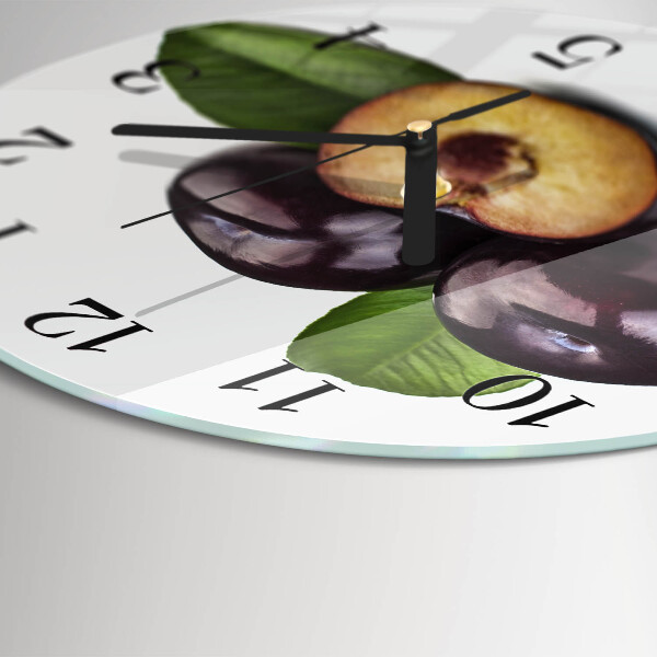 Round wall clock Plums