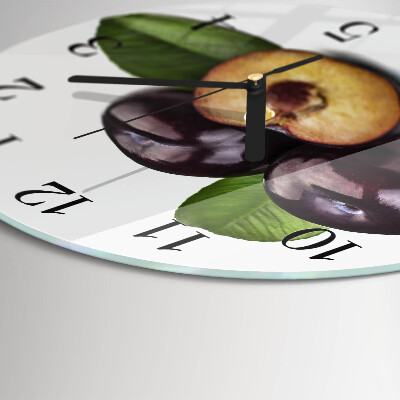 Round wall clock Plums